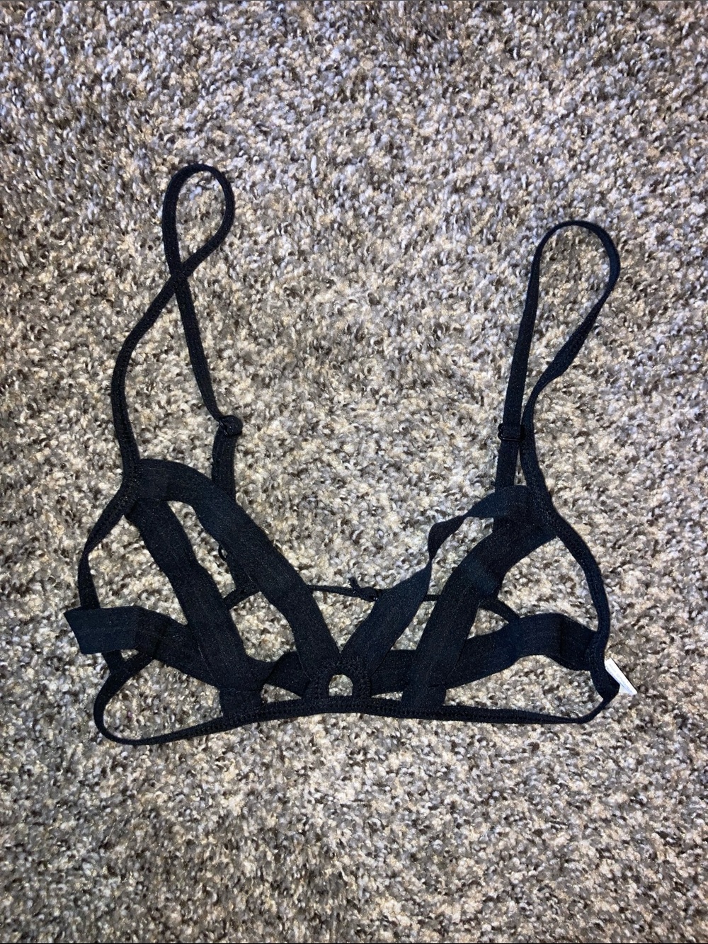 Black Strappy Bralette - Women Intimates